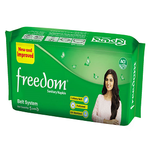 এ সি আই ফ্রিডম স্যানিটারি ন্যাপকিন বেল্ট সিস্টেম ৫ পিস